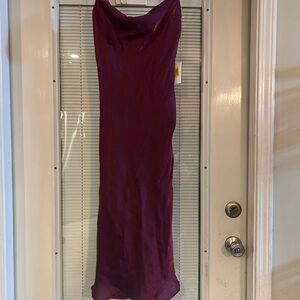B.Darling Strapless Burgundy Dress